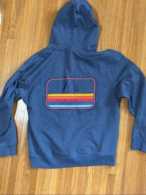 Aldi Gear Hoodie with Retro Rainbow Stripe